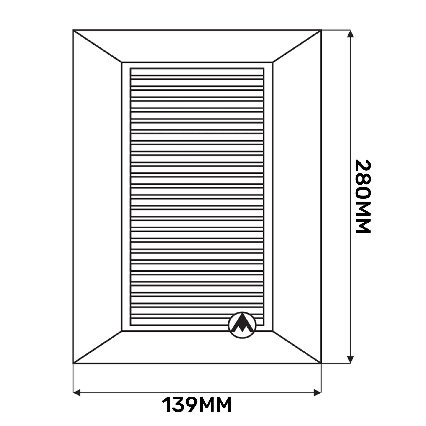 Brown Duo Smart Louvre Vent with Fly Mesh, 90mm x 240mm