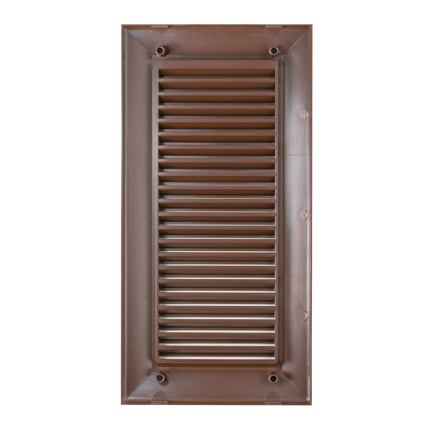 Brown Duo Smart Louvre Vent with Fly Mesh, 90mm x 240mm
