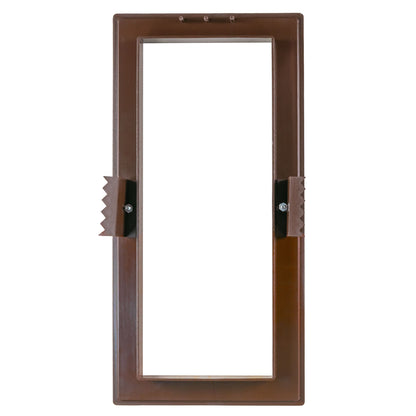 Brown Duo Smart Louvre Vent with Fly Mesh, 90mm x 240mm