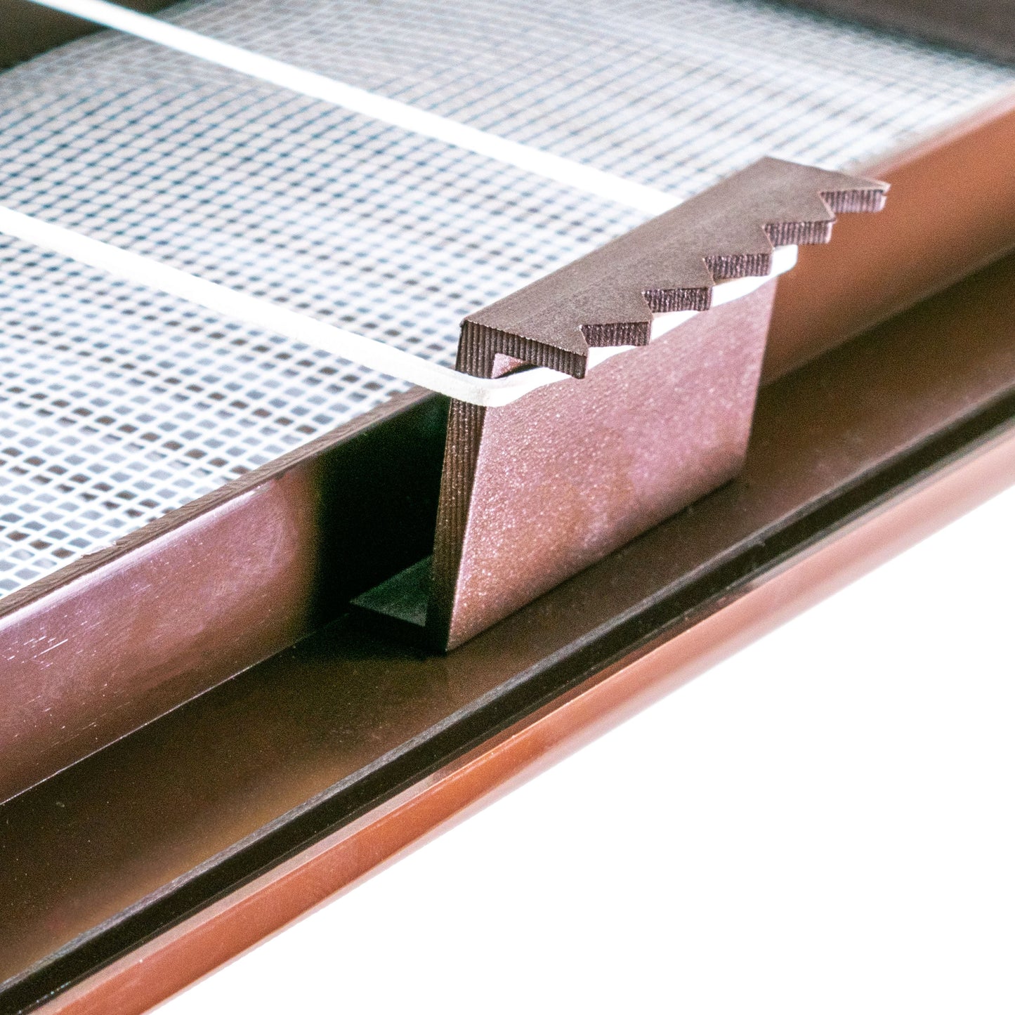 Brown Duo Smart Louvre Vent with Fly Mesh, 90mm x 240mm
