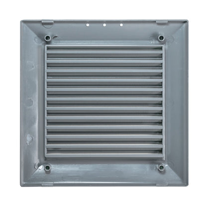 Grey Duo Smart Louvre Vent with Fly Mesh, 135mm x 135mm