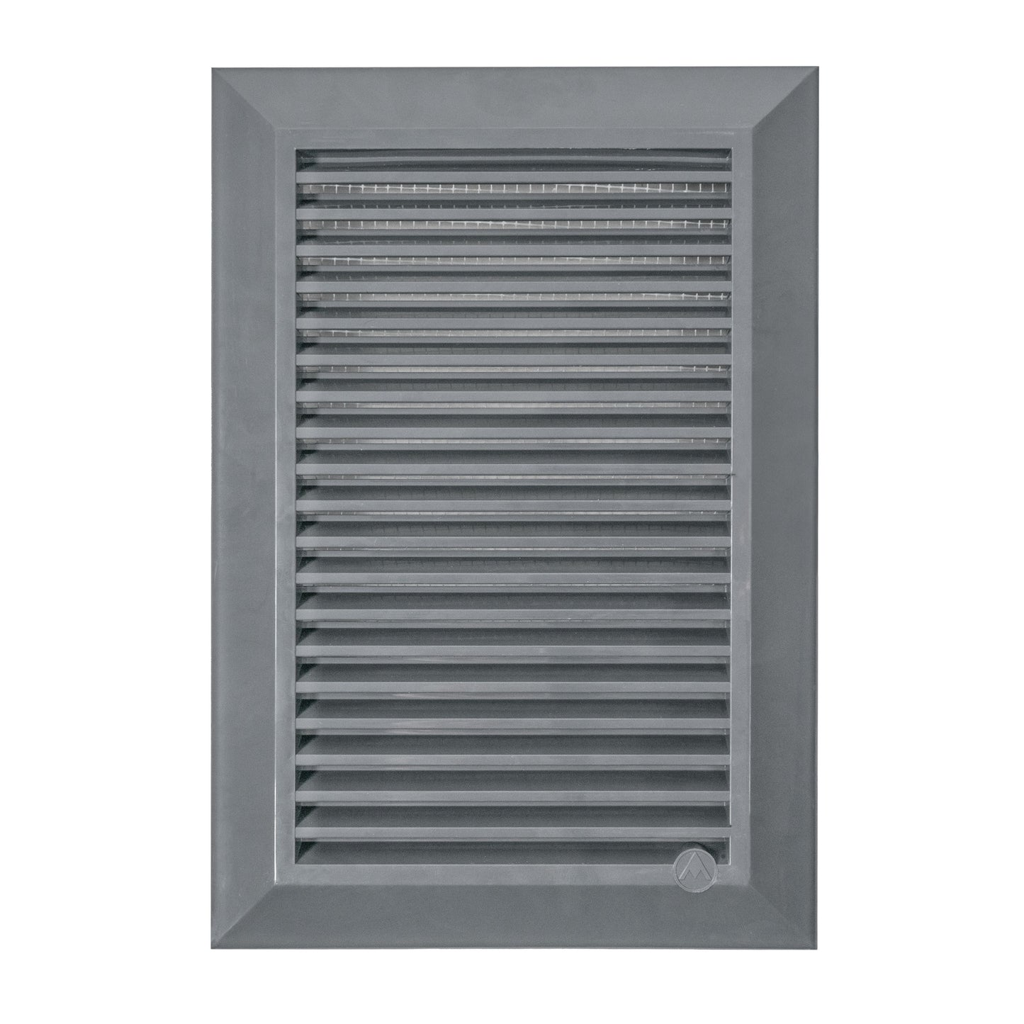 Grey Duo Smart Louvre Vent with Fly Mesh, 140mm x 210mm