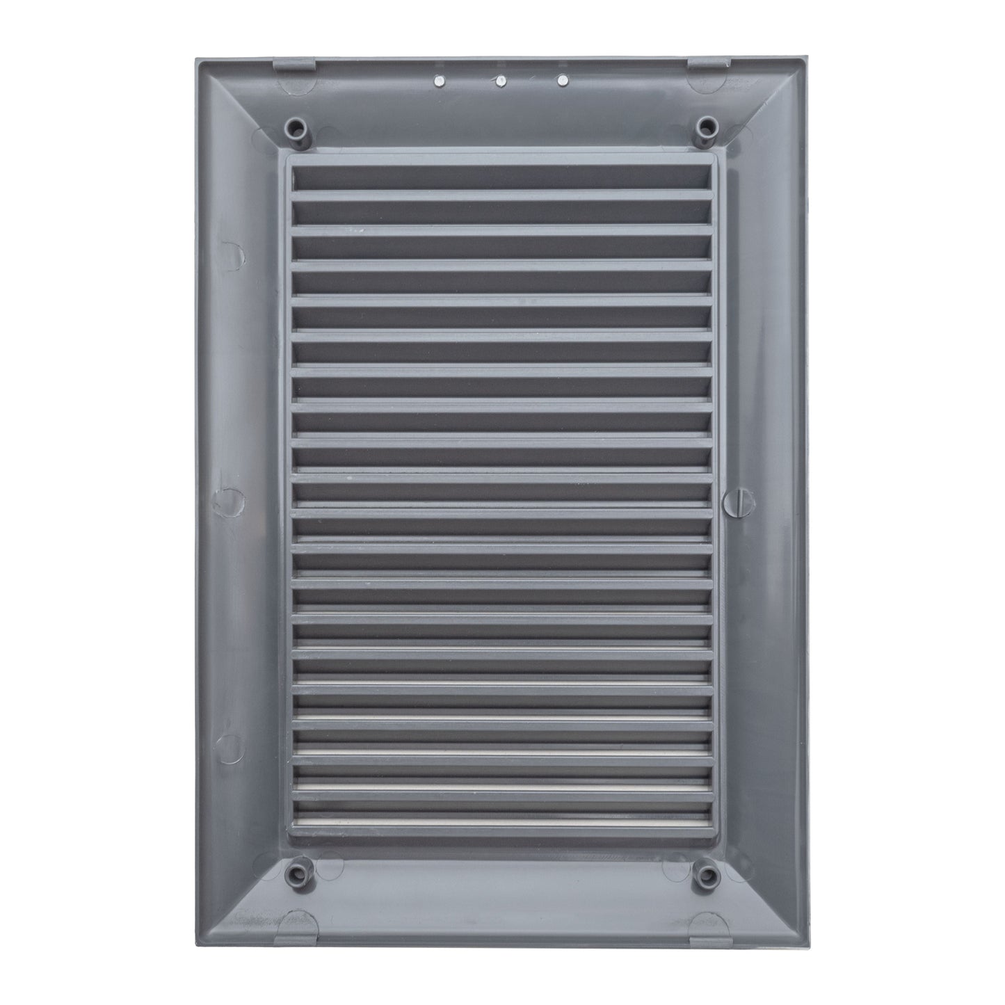Grey Duo Smart Louvre Vent with Fly Mesh, 140mm x 210mm