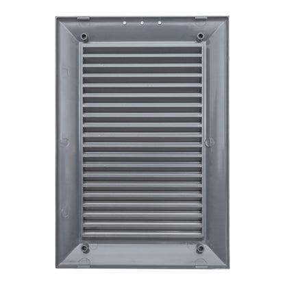 Grey Duo Smart Louvre Vent with Fly Mesh, 140mm x 210mm