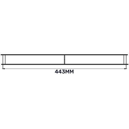 White Rectangle Louvre Door Vent, 70mm x 450mm