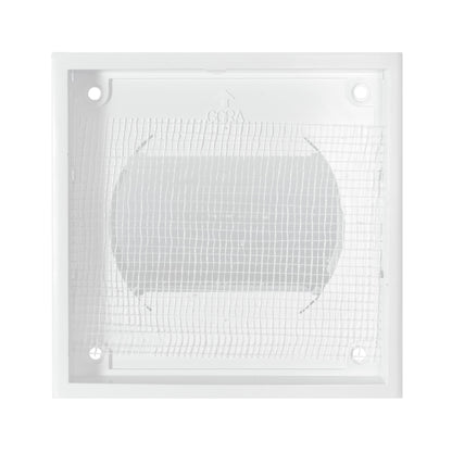 White External Louvre Vent with Fly Screen, 100mm x 125mm
