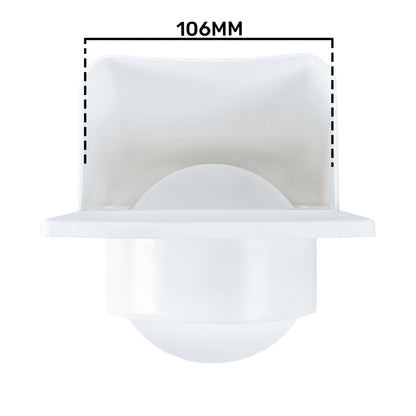 White External Louvre Vent with Hood, 100mm x 100mm