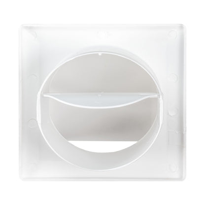 White External Louvre Vent with Hood, 100mm x 100mm