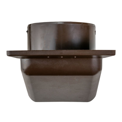 Brown External Louvre Vent with Hood, 100mm x 100mm