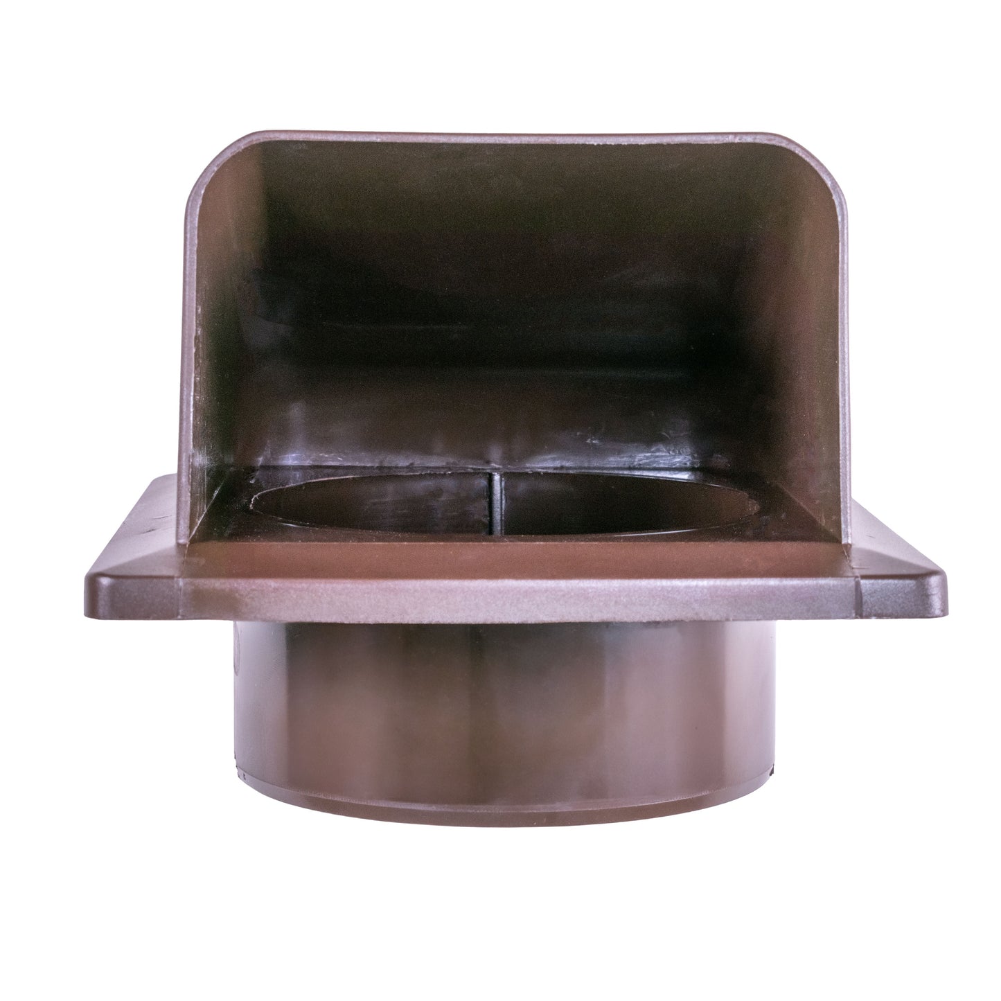 Brown External Louvre Vent with Hood, 100mm x 100mm