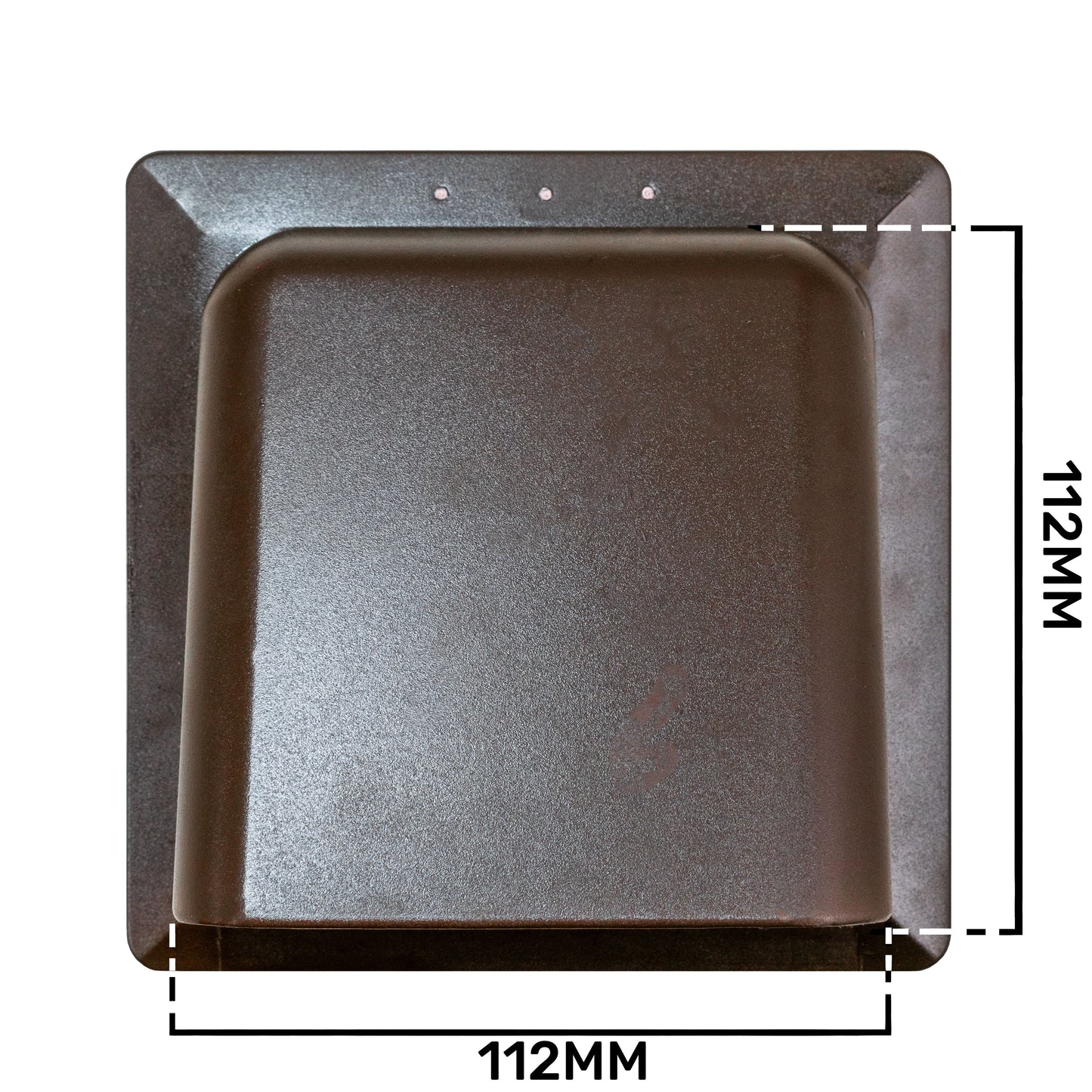 Brown External Louvre Vent with Hood, 100mm x 100mm
