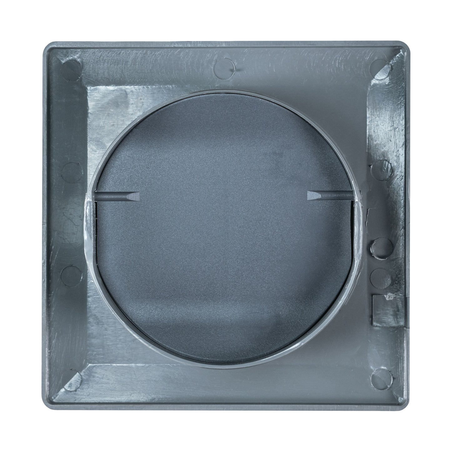 Grey External Louvre Vent with Hood, 100mm x 100mm