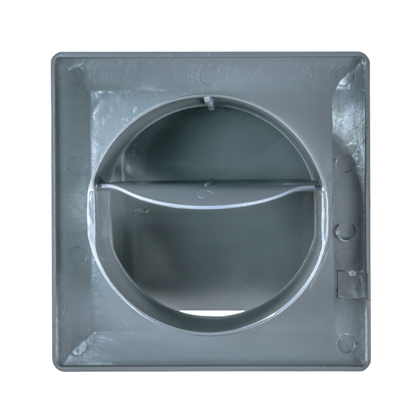Grey External Louvre Vent with Hood, 100mm x 100mm