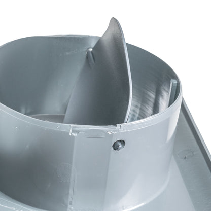 Grey External Louvre Vent with Hood, 100mm x 100mm