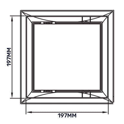 White Access Panel Service Door, 200mm x 200mm