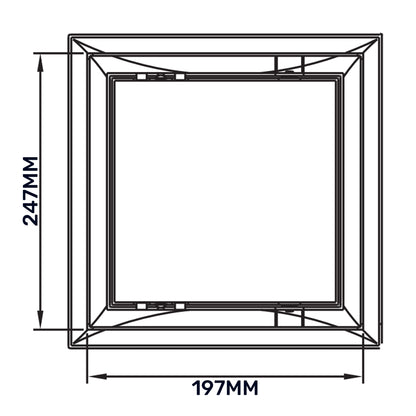 White Access Panel Service Door, 200mm x 250mm