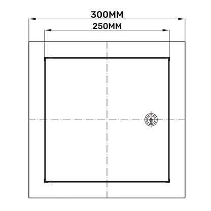 Lockable White Access Panel Service Door, 250mm x 300mm