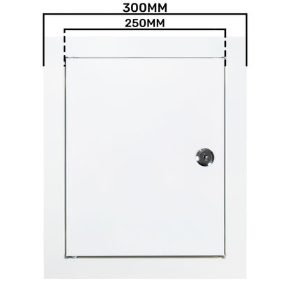 Lockable White Access Panel Service Door, 250mm x 300mm