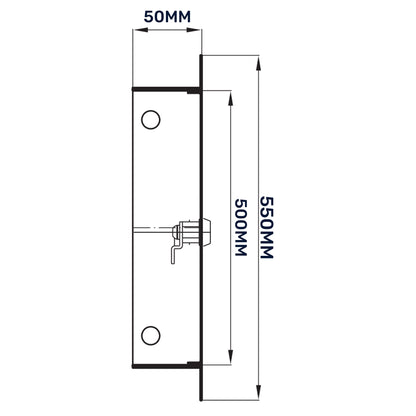 Lockable White Access Panel Service Door, 500mm x 500mm