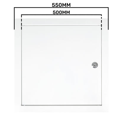 Lockable White Access Panel Service Door, 500mm x 500mm