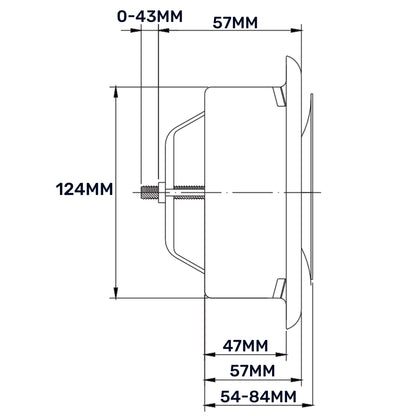 White Metal Anemostat Exhaust Ceiling Valve, 125mm