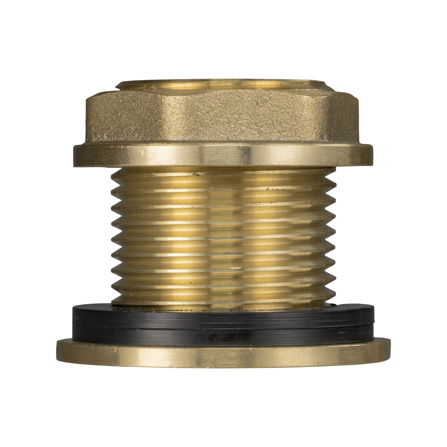 Brass Water Butt Tank Adapter, 3/4" BSPM to 1/2" BSPF