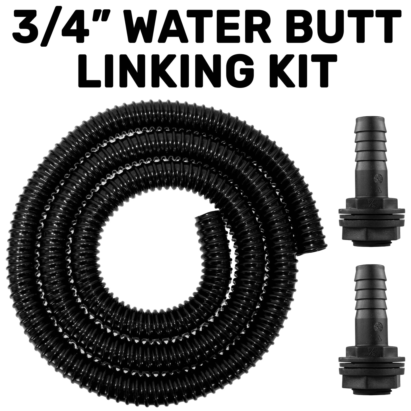 Water Butt Tank Linking Kit with HSS Drill Bit, 3/4"