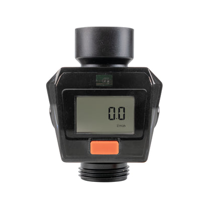 Water Flow Meter, Orange & Black