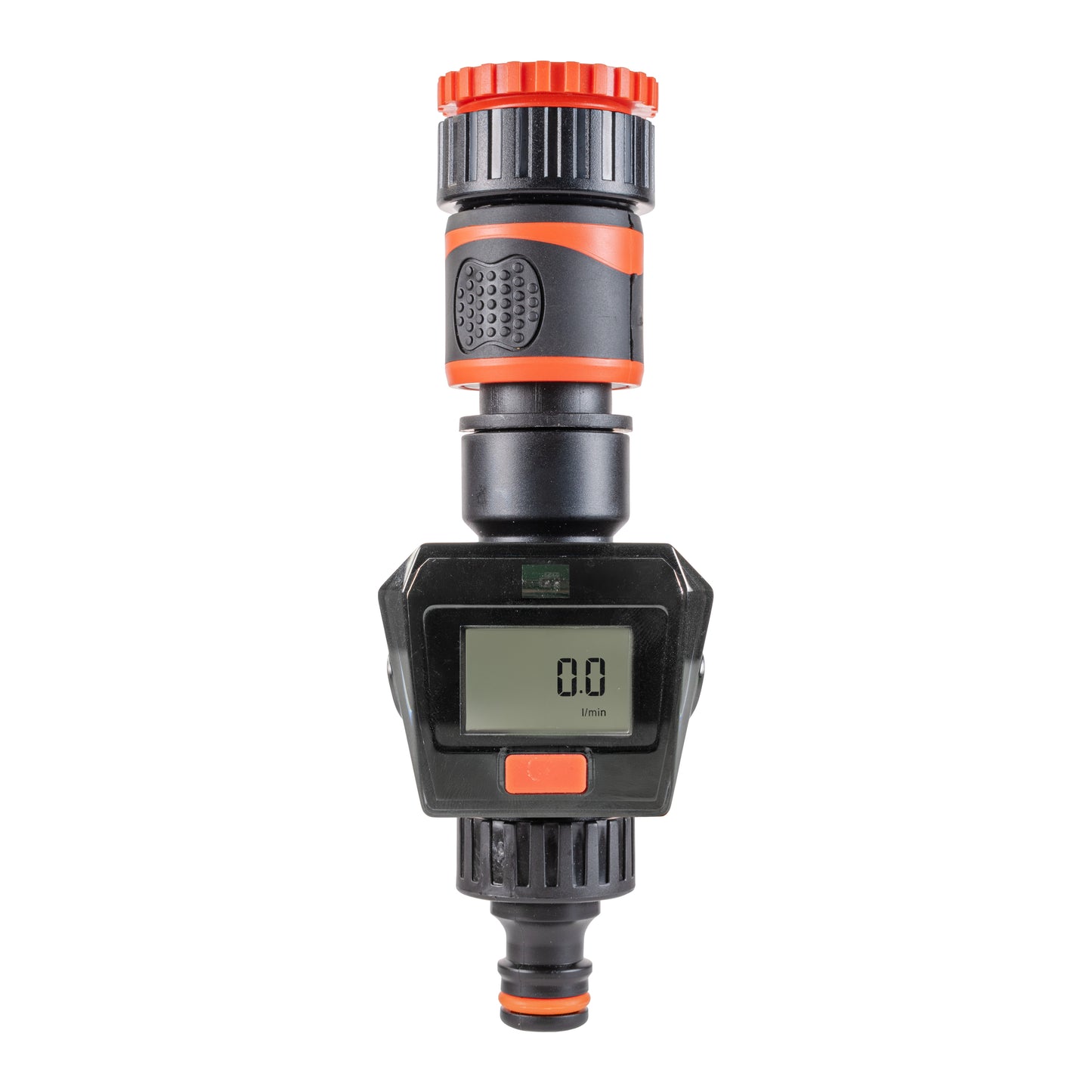 Water Flow Meter, Orange & Black