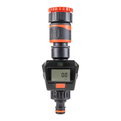 Water Flow Meter, Orange & Black