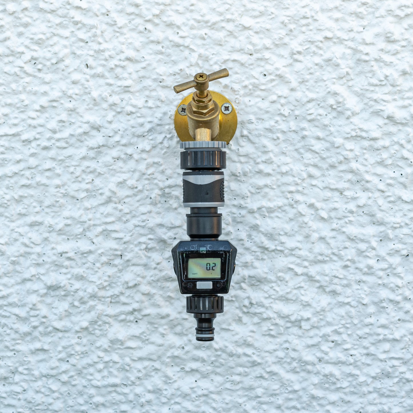 Water Flow Meter, Grey & Black