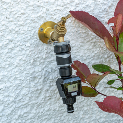 Water Flow Meter, Grey & Black