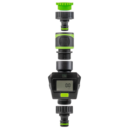 Water Flow Meter, Green & Black
