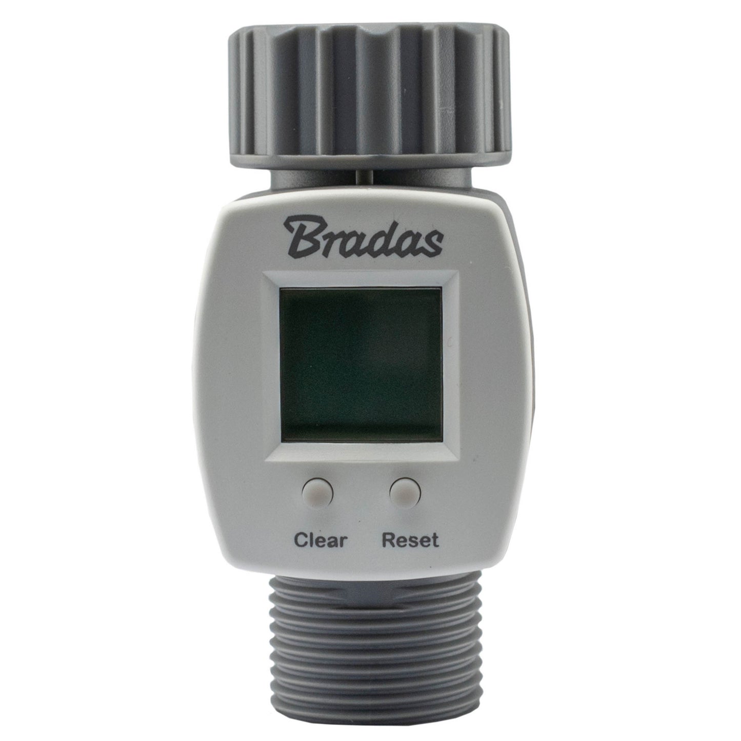 Water Flow Meter - 3/4" BSP Male & Female Thread, Grey