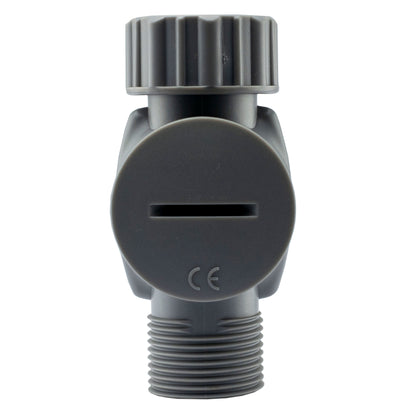 Water Flow Meter - 3/4" BSP Male & Female Thread, Grey
