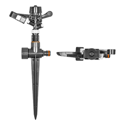 Pulsating Lawn Sprinkler on Spike, White line