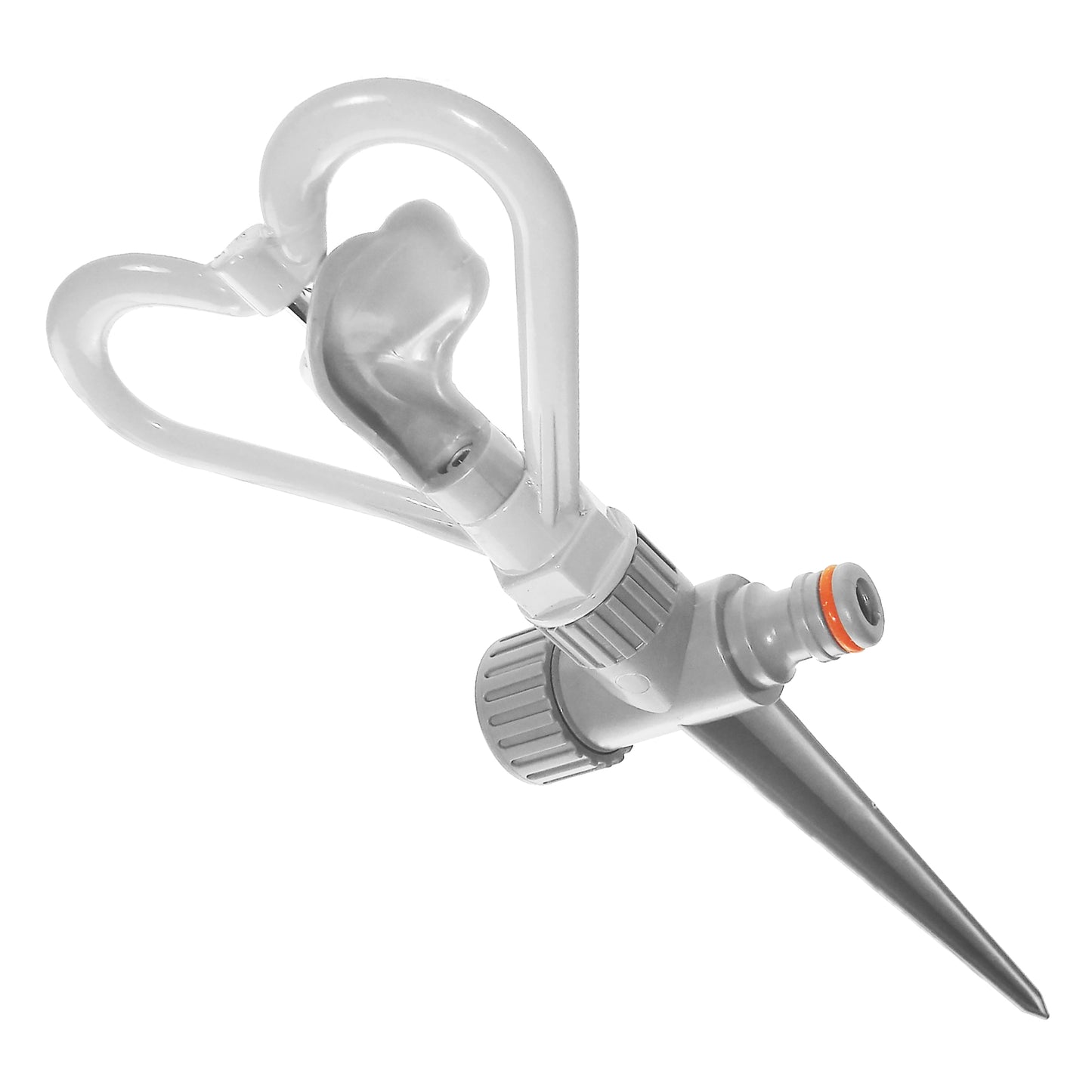 Rotary Butterfly Lawn Sprinkler on Spike, White line