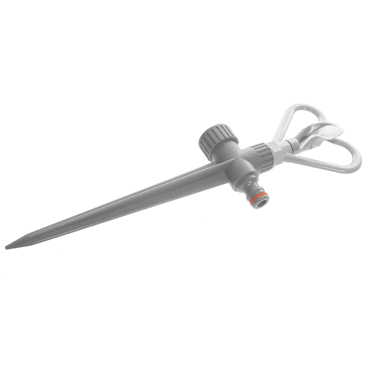 Rotary Butterfly Lawn Sprinkler on Spike, White line