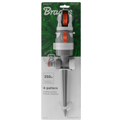 4-Pattern Gear Drive Sprinkler, White line
