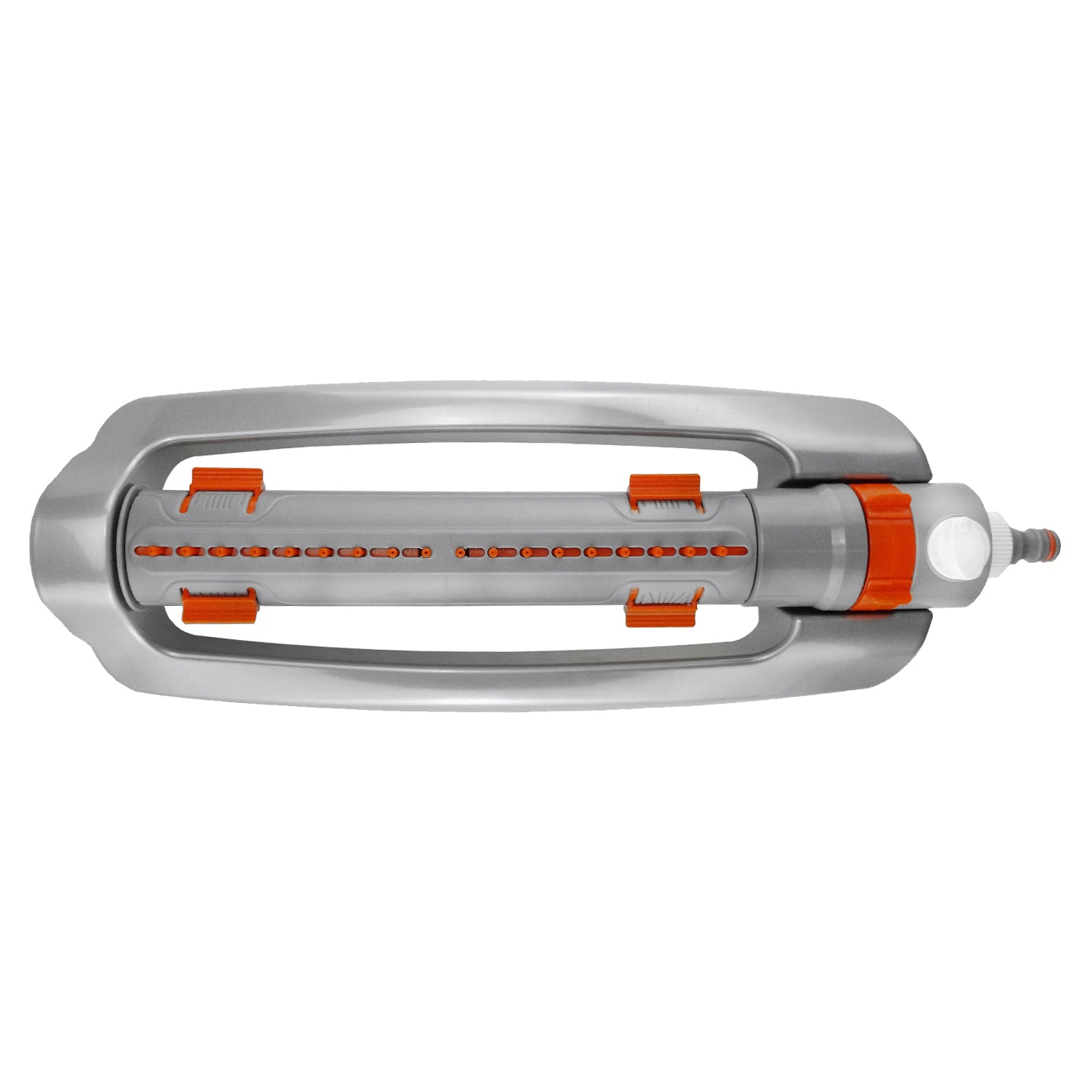 Heavy-Duty Metal Oscillating Sprinkler, White line