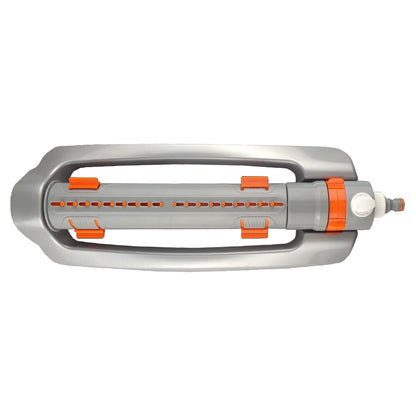 Heavy-Duty Metal Oscillating Sprinkler, White line