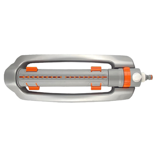 Heavy-Duty Metal Oscillating Sprinkler, White line