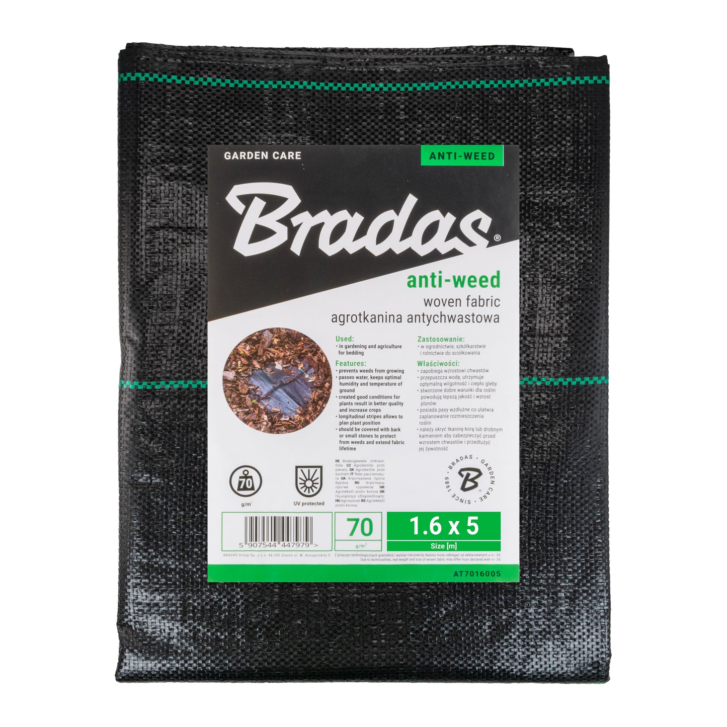 70gsm Woven Weed Membrane 1.6m x 5m