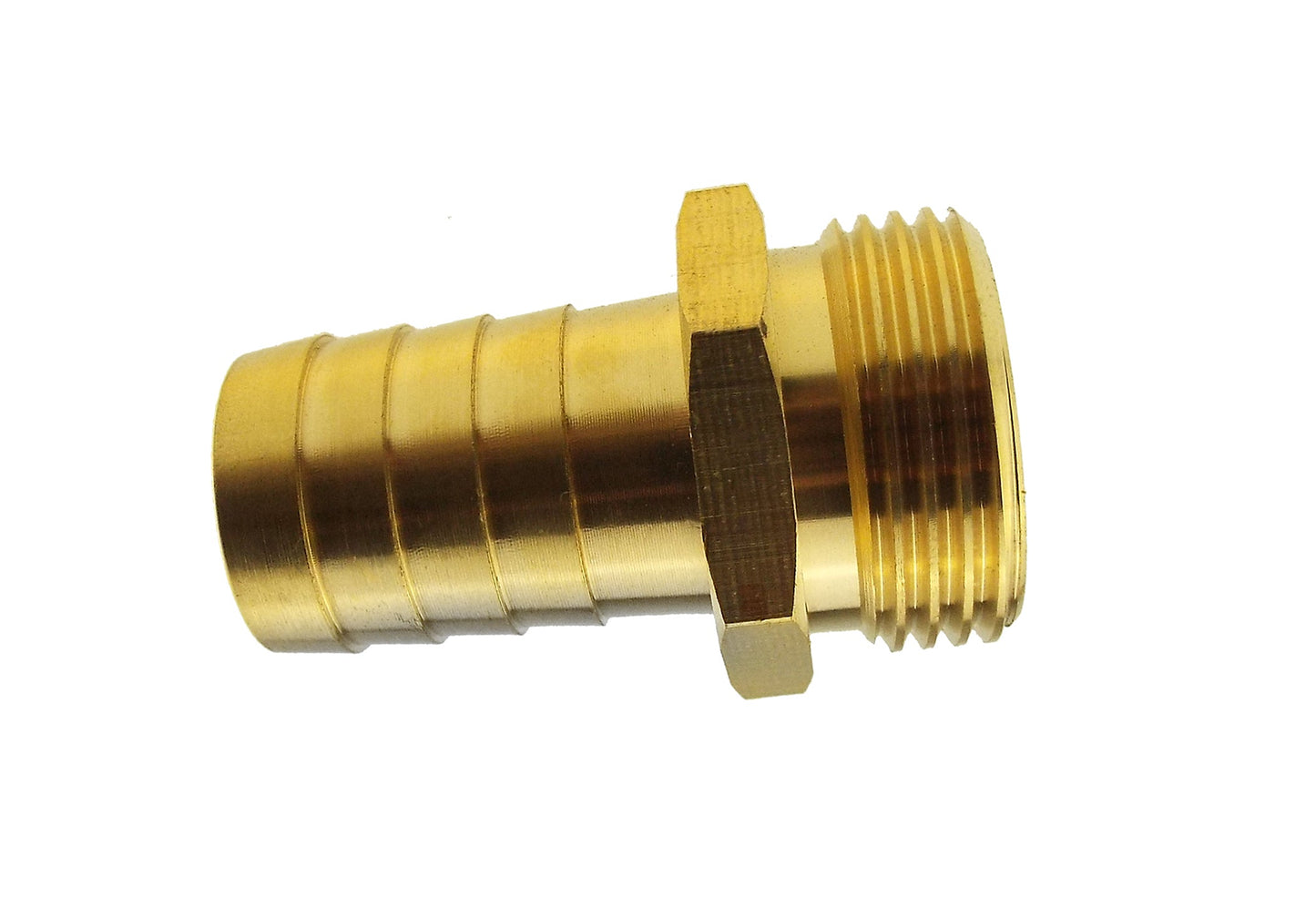 Brass 38mm Barbed Joiner with 1.5" BSP Male Thread