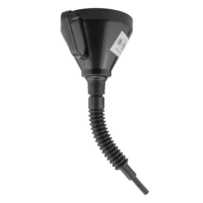 Vehicle Fuel Funnel with Flexible Spout, Black