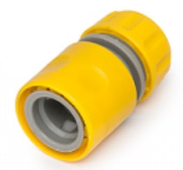 Hose Connectors Set with Nozzle, Yellow