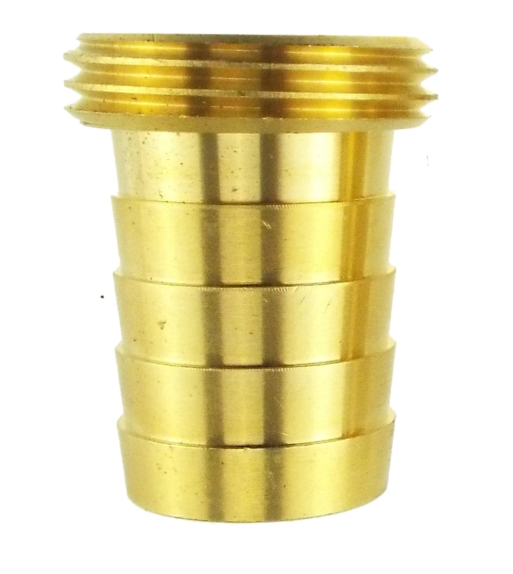 Brass 19mm Barbed Adapter with 1" BSP Male Thread