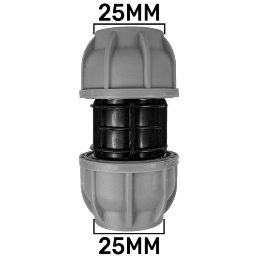 MDPE Straight Connector Coupling, 25mm