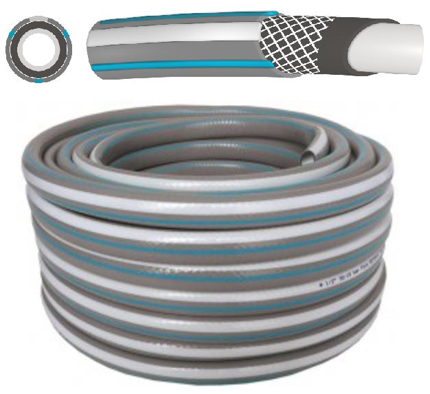 1/2" Grey Modern Plus Garden Hose Pipe, 4-Layer