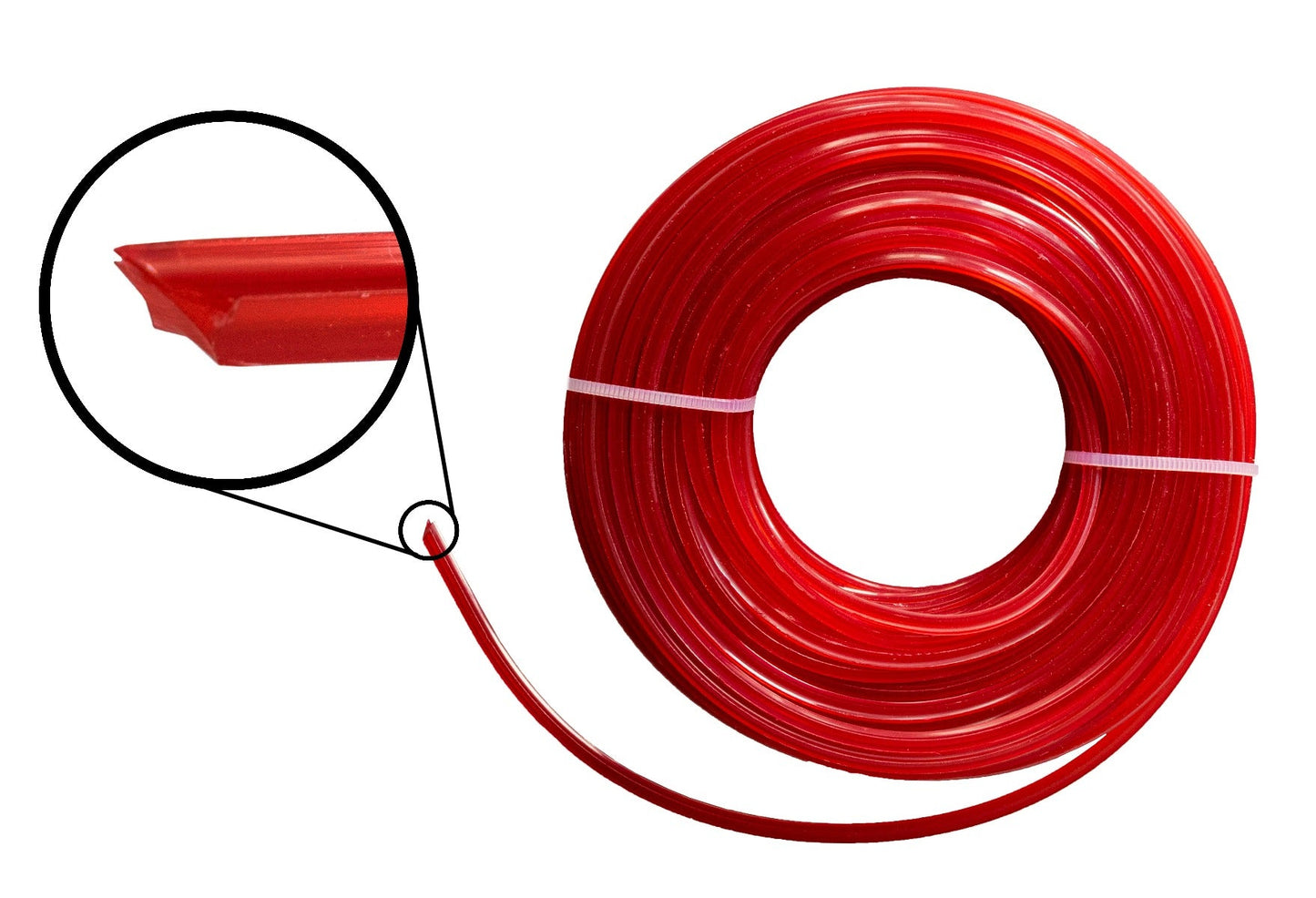 15m Twisted Red Star Trimmer Line, 3mm